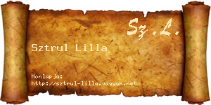 Sztrul Lilla névjegykártya