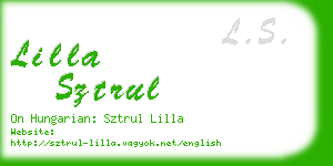 lilla sztrul business card